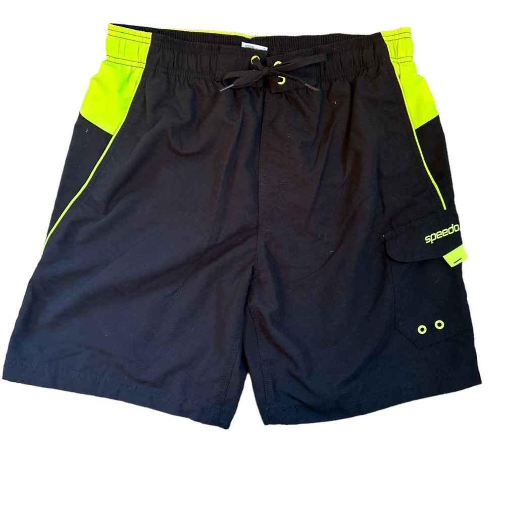Speedo Men's Bathing Suit Long Trunks - Size Large - Black